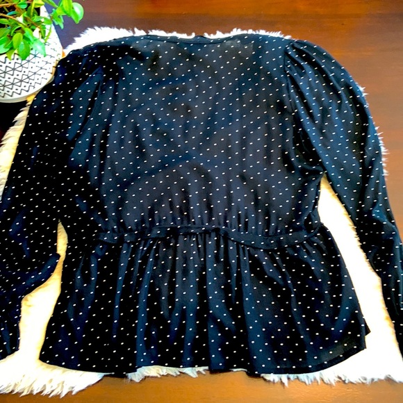 Lucky Brand light weight black with small white polka dots. - Picture 4 of 6